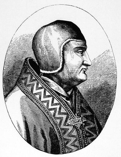 Papež Clement IV (c.1195-1268) ilustrace z Vědy a literatury ve středověku a renesanci, napsal a vyryl Paul Lacroix, 1878 od English School