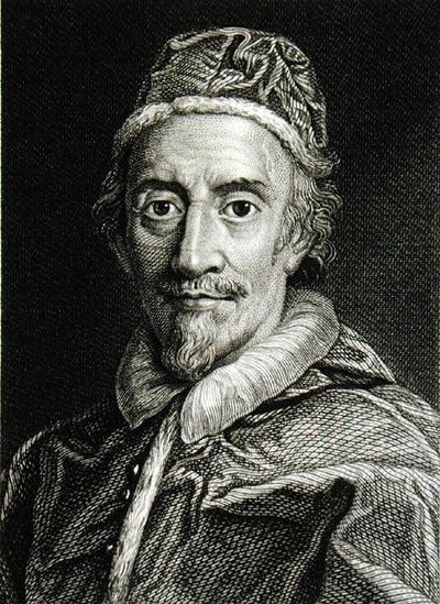 Papež Klement IX (1600-69) (rytina) od English School