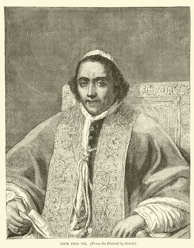 Papež Pius VII (rytina) od English School