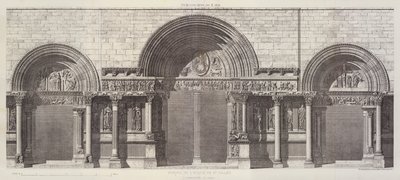 Portál kostela St Gilles, Department of Gard (rytina) od English School