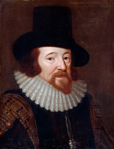 ""Portrait Of Francis Bacon (1561-1626), English Statesman And Philosopher"" Anonymní obraz kolem roku 1622 - Olej na plátně Rozměr 61x47 cm od English School