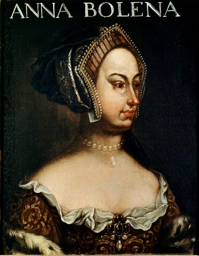 Portrét Anne de Boleyn (Anna nebo Ann Bolin a Anne Bullen od English School