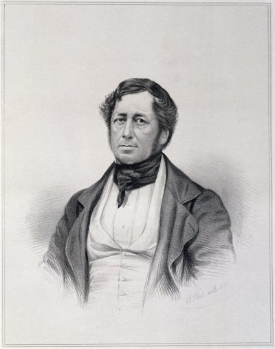 Portrét Charlese Josepha Hullmandela (1789-1850), vyrytý G.B. Bleck, 1851 od English School