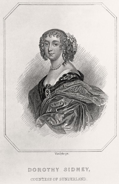 Portrét Dorothy Sidney, hraběnky ze Sunderlandu, 1835 od English School