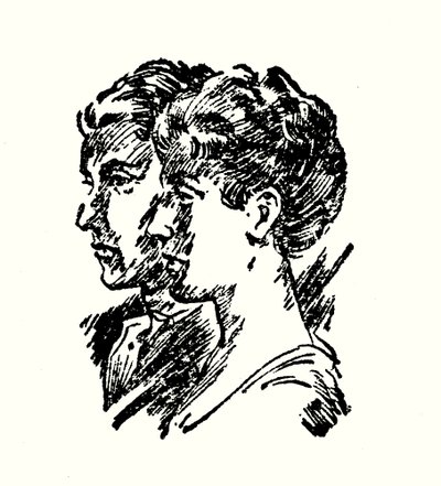 Portrét E. Oe Somervilla a M. Rosse (litografie) od English School