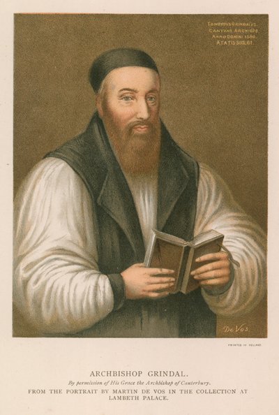 Portrét Edmunda Grindala od English School