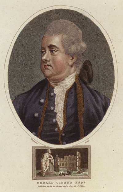 Portrét Edwarda Gibbona od English School