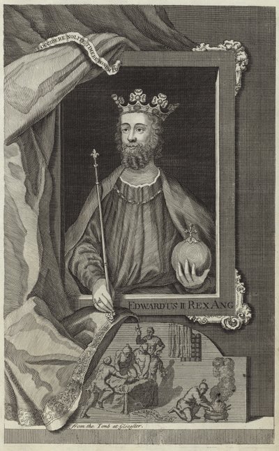 Portrét anglického Edwarda II od English School