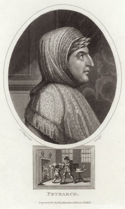 Portrét Francesca Petrarca od English School