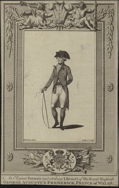 Portrét George Augusta Fredericka, prince z Walesu od English School