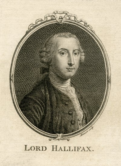 Portrét George Montagu Dunka, 2. hraběte z Halifaxu (1716-71), vyryl Aliamet od English School