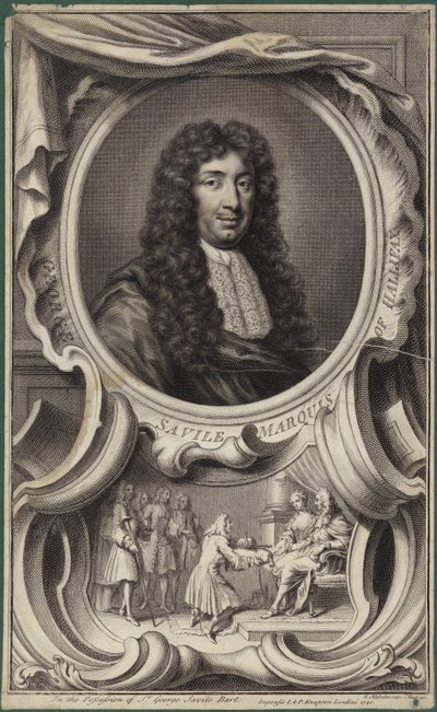Portrét George Savile, markýze z Halifaxu od English School