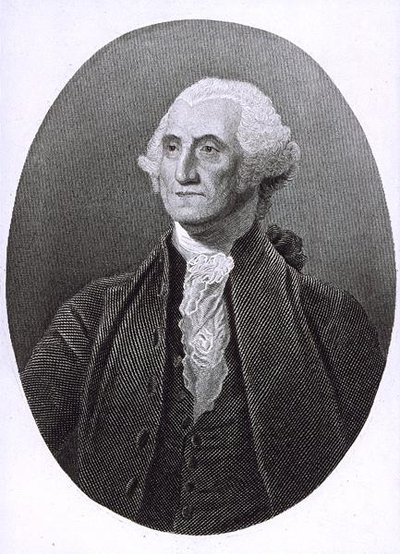 Portrét George Washingtona (1732-1799) (rytina) od English School