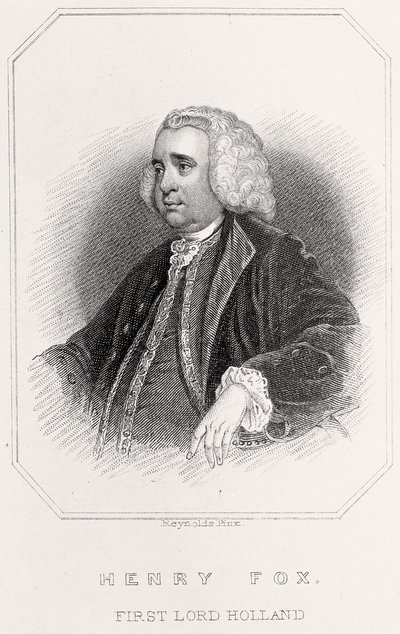 Portrét Henryho Foxe, 1. lorda Holandska, 1835 od English School