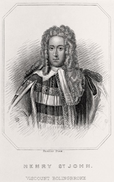 Portrét Henry St. John, vikomt Bolingbroke, 1835 od English School