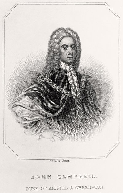 Portrét Johna Campbella, vévody z Argyll a Greenwiche, 1835 od English School