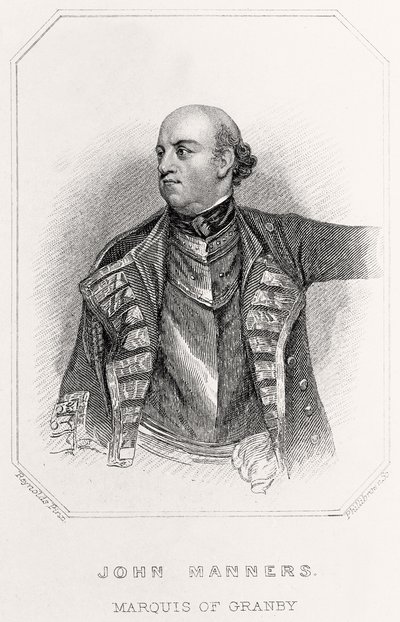 Portrét Johna Mannerse, markýze z Granby, 1835 od English School