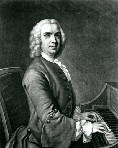 Portrét Johna Stanleyho (1712-86) (rytina) od English School