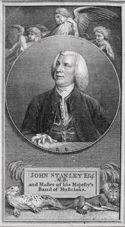 Portrét Johna Stanleyho (1712-1786) od English School