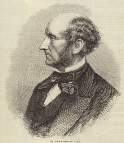 Portrét Johna Stuarta Milla od English School