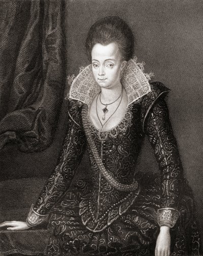 Portrét Lady Arabella Stuart (1575-1615) z Lodges British Portraits, 1823 od English School