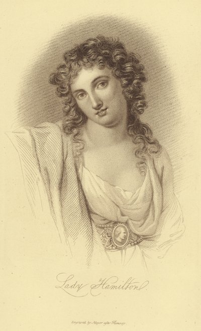 Portrét Lady Hamilton (rytina) od English School