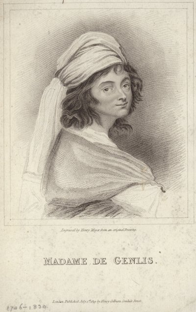 Portrét Madame de Genlis od English School