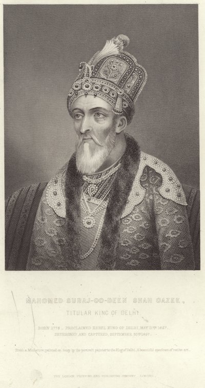 Portrét Mahomed Suraj-u-Din Shah Ghazi od English School