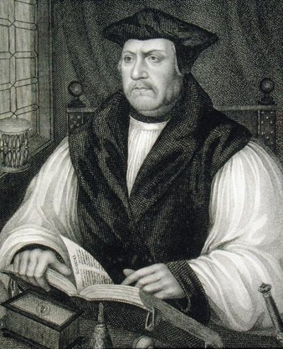 Portrét Matthewa Parkera (1504-75), z knihy "Lodge