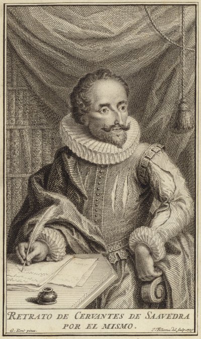 Portrét Miguela de Cervantese od English School
