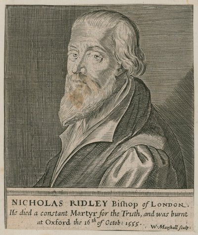 Portrét Nicholase Ridleyho od English School