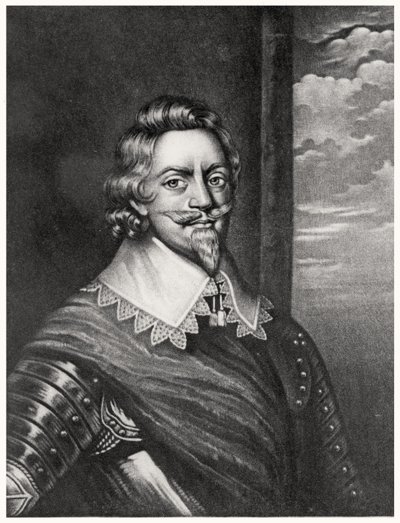Portrét Patricka Ruthvena, hraběte z Brentfordu (asi 1573-1651) vyrytý Richardem Earlomem (1743-1822) a Charlesem Turnerem (asi 1773-1857) z Illustrious Characters in British History (mezzotinta) (bw phot od English School