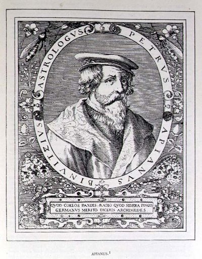 Portrét Petruse Apianuse (1501-52) z The Narrative and Critical History of America, editoval Justin Winsor, Londýn, 1886 od English School
