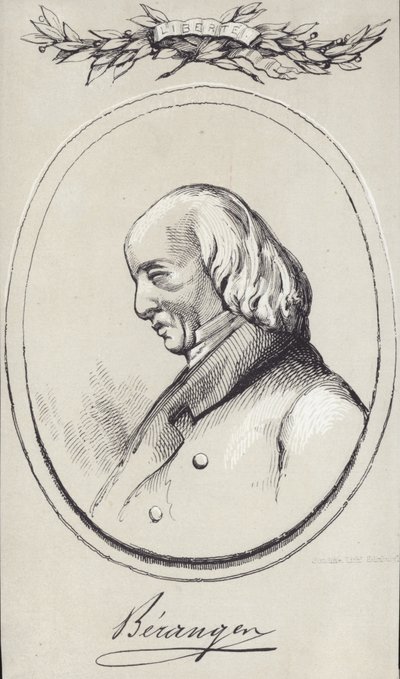 Portrét Pierre-Jean de Beranger od English School