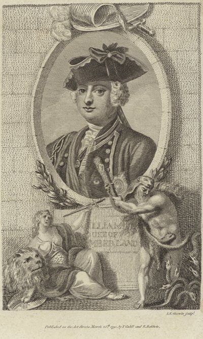 Portrét prince Williama, vévody z Cumberlandu od English School