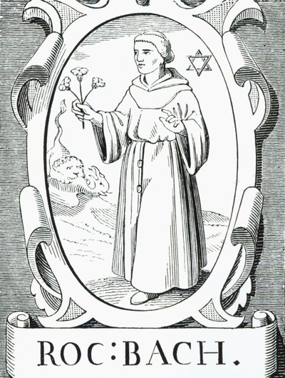 Portrét Rogera Bacona (c.1220-92), ilustrace z Vědy a literatury ve středověku a renesanci, napsal a vyryl Paul Lacroix, 1878 od English School