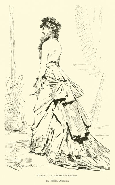 Portrét Sarah Bernhardt od English School