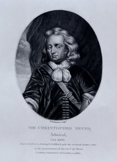 Portrét sira Christophera Minnse, z „Postavy slavné v britské historii“, od Richarda Earloma a Charlese Turnera, 1815 od English School