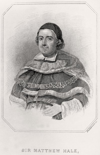 Portrét sira Mathewa Halea, 1835 od English School