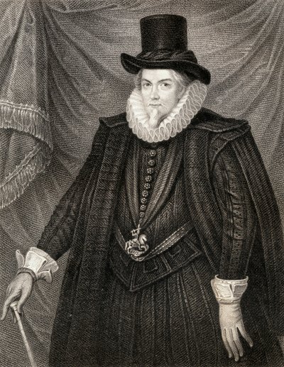 Portrét Thomase Cecila, 1. hraběte z Exeteru, z Lodges British Portraits, 1823 od English School
