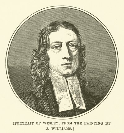 Portrét Wesleyho, z obrazu J Williamse (rytina) od English School
