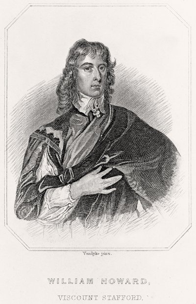 Portrét Williama Howarda, vikomta Stafforda, 1835 od English School
