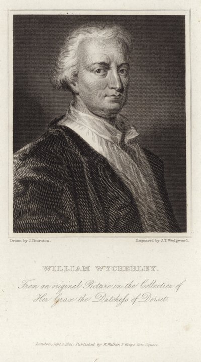 Portrét Williama Wycherleyho od English School