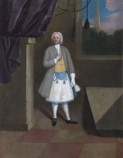 Portrét svobodného zednáře od English School