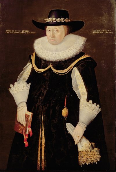 Portrét dámy, 1629 od English School