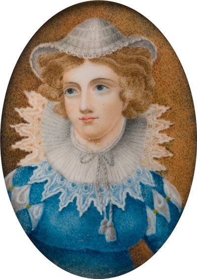 Portrét dámy, o které se říká, že je Mary Queen of Scots, c.1800-99 (olej na plátně) od English School
