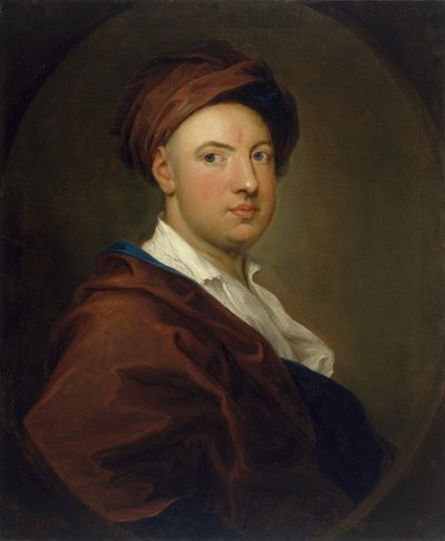 Portrét muže, možná James Thomson, po Williamu Hogarthovi od English School