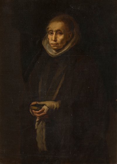 Portrét neznámé ženy, dříve uváděné jako manželka Alonsa Cana, kolem 1800-1900 (olej na plátně) od English School