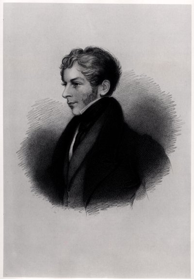 Portrét hraběte z Clare, od ilustrací k životu a dílu lorda Byrona, svazek II, E.F.Fuden, 1833-34 od English School