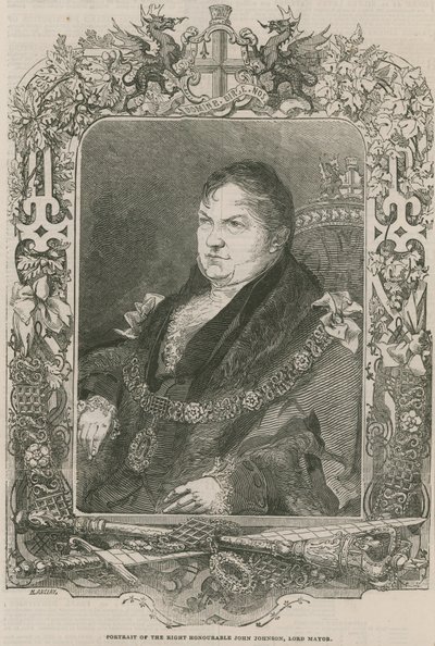 Portrét správného ctihodného Johna Johnsona, primátora od English School